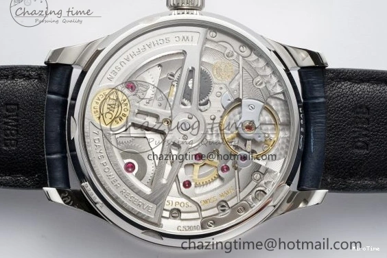 MIROTIME 0316 ZeroBulk Portuguese Real PR IW500715 SS AZF 1:1 Best Edition White Blue Dial on Blue Leather Strap A 7034